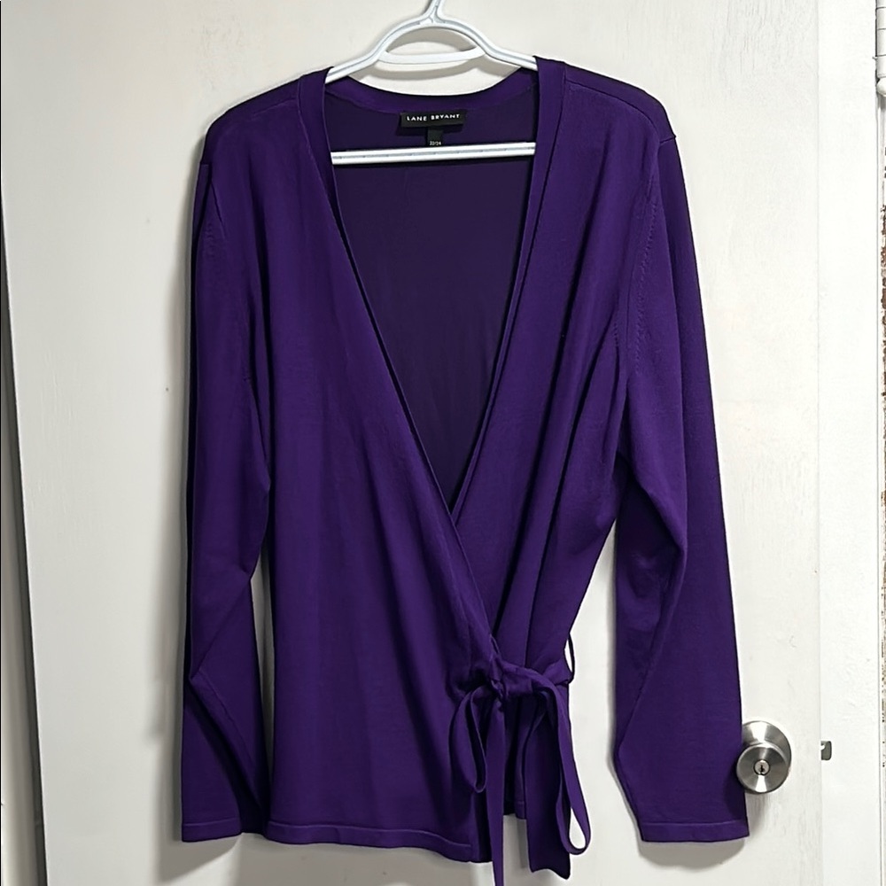 Purple Wrap Cardigan